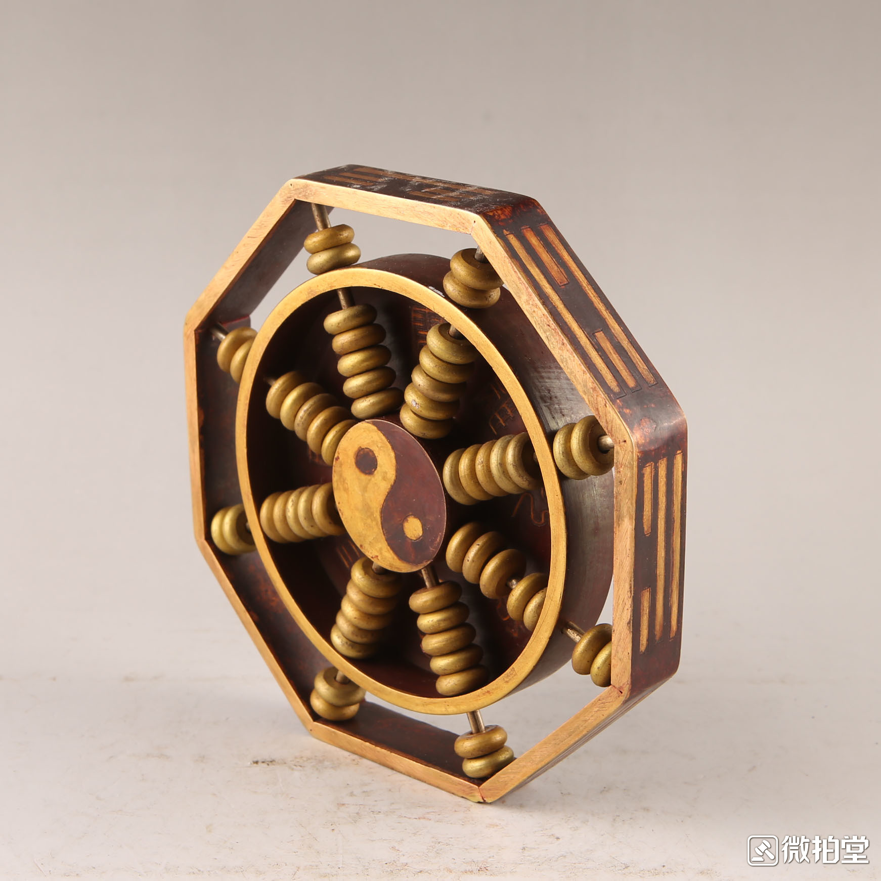 产品名称:黄铜八卦算盘风水摆件