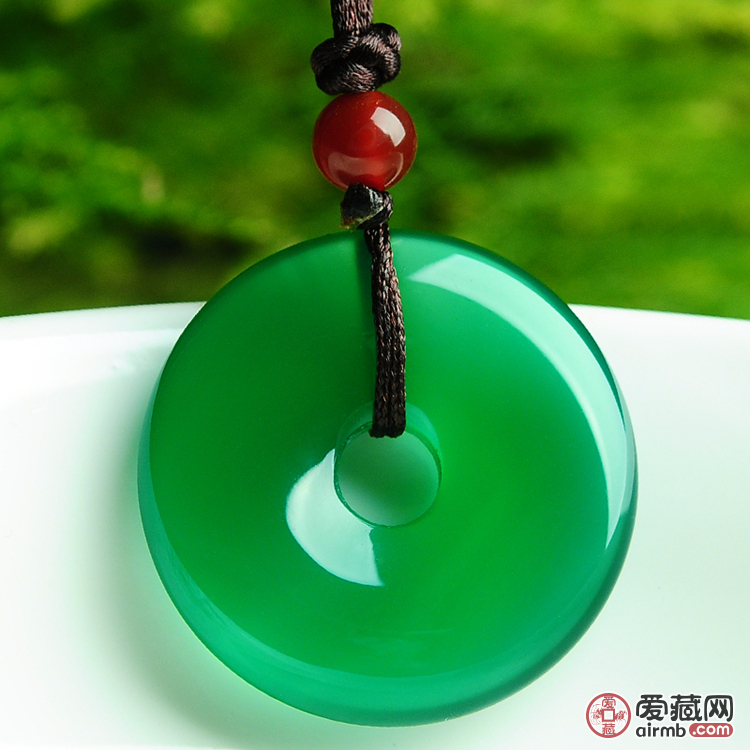 天然绿玉髓平安扣吊坠男女款 天然玉石怀古-价格0元-爱藏拍卖-爱藏网