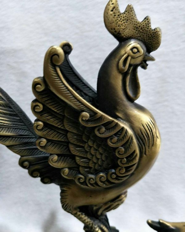 【铜制精品】【值得入手】老铜摆件独占鳌头,铸工精巧