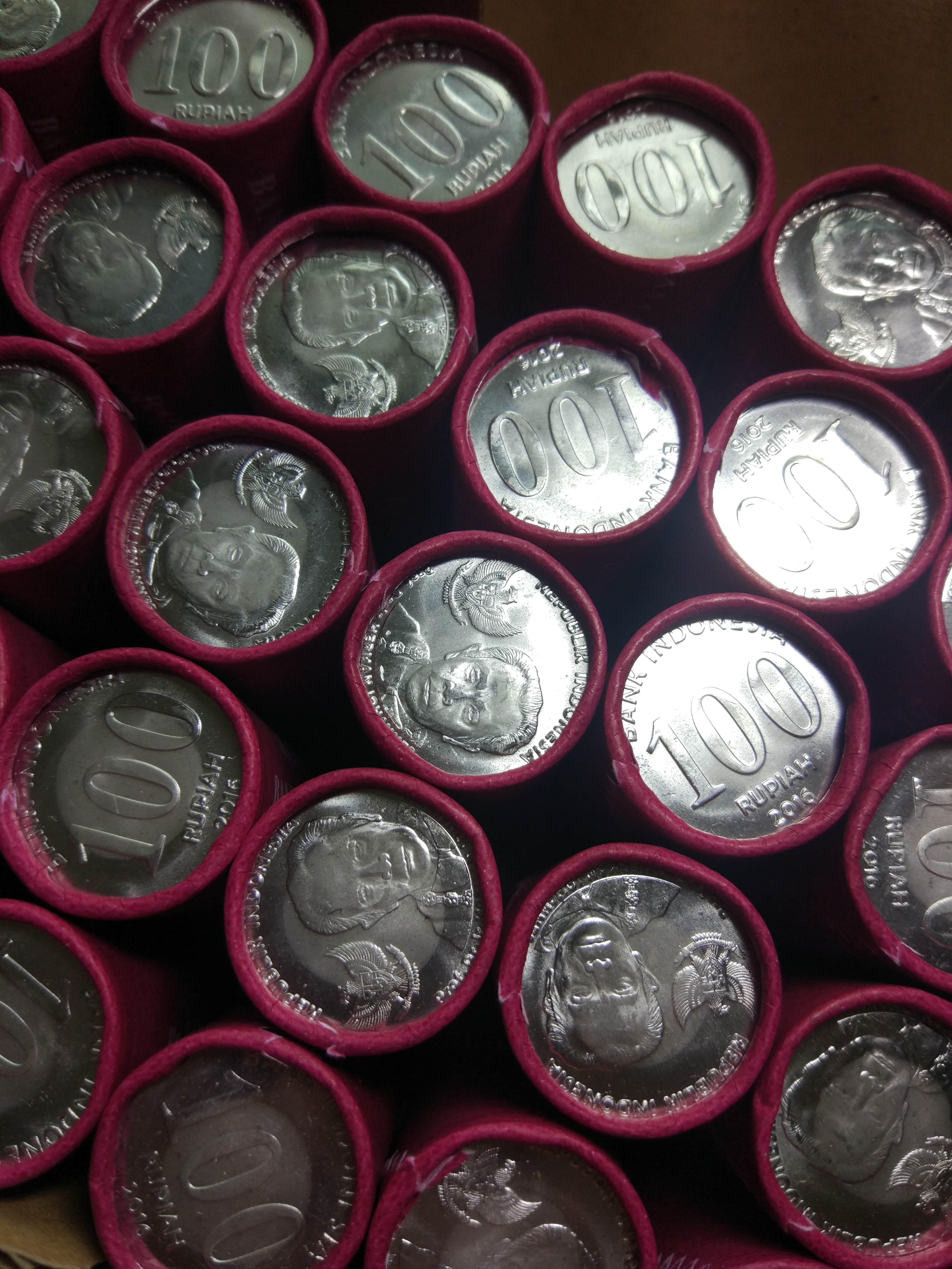 全新印尼100盾面值硬币原卷2