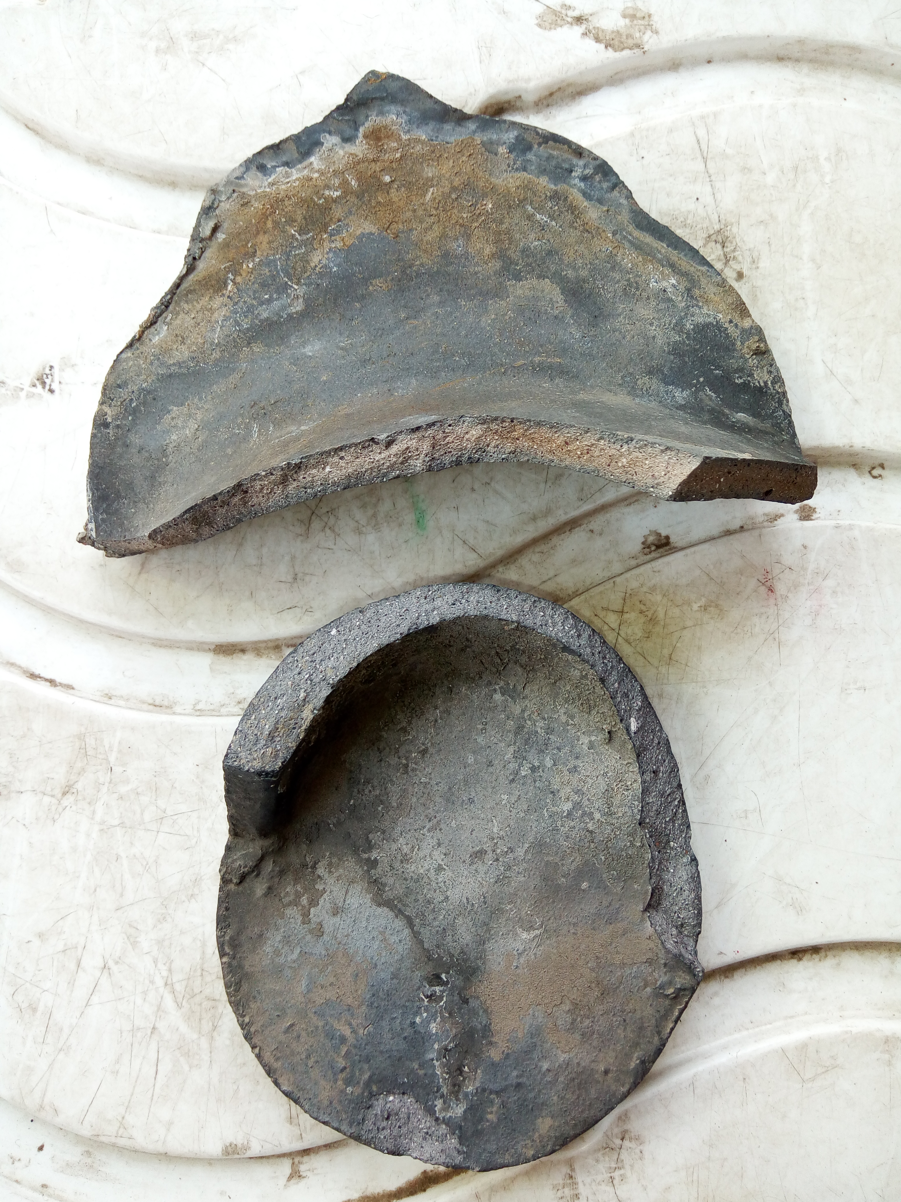 解放前后老神龙瓦当一对包老包真