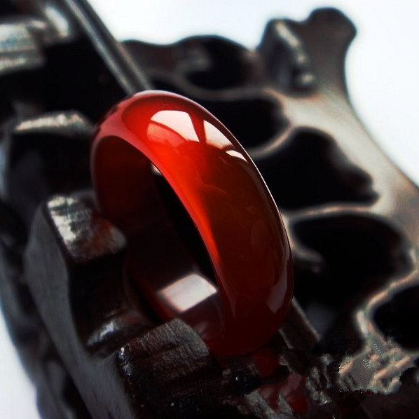 红玛瑙指环男女款戒指天然指环西