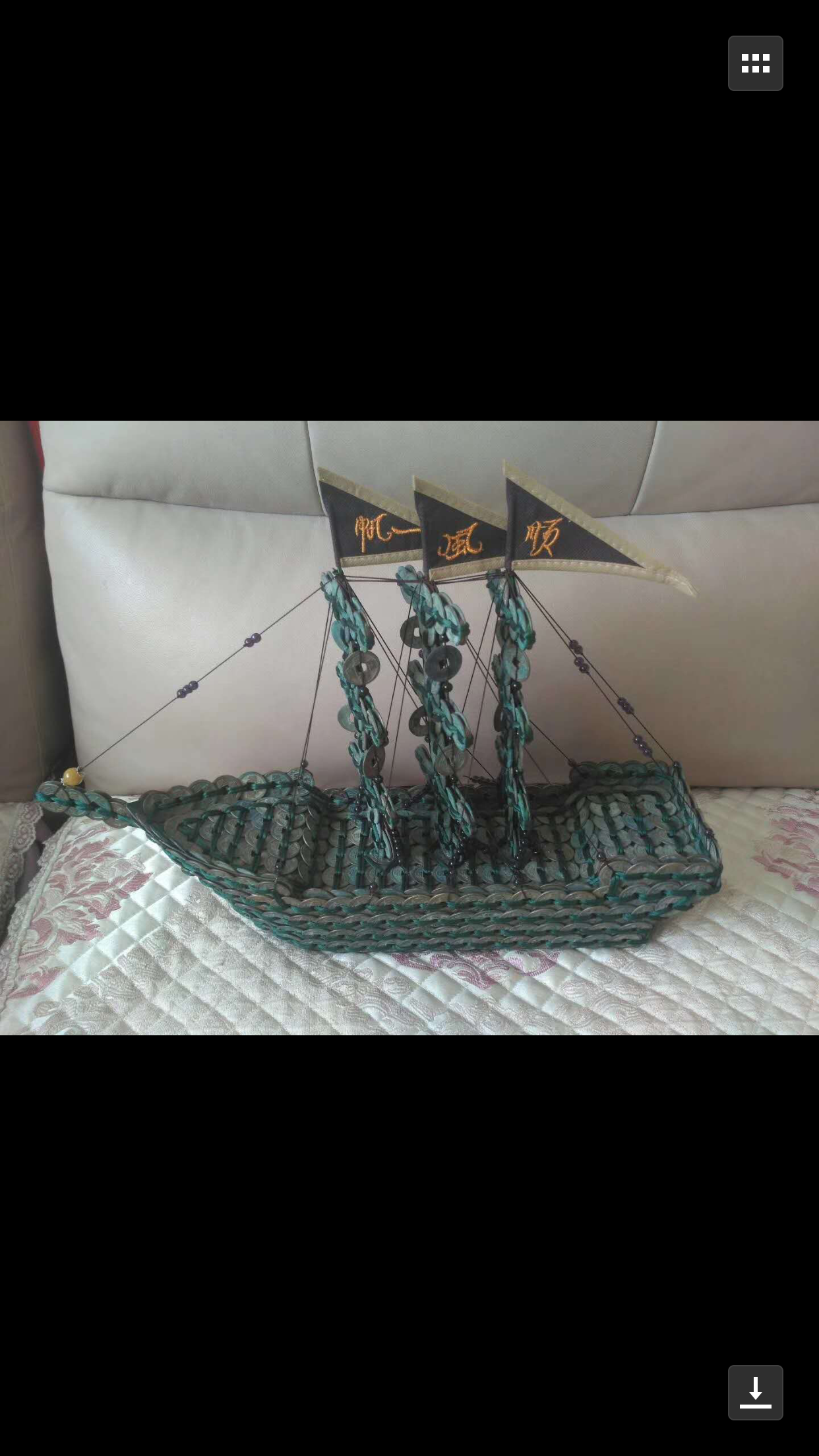 帆船编织图案图片