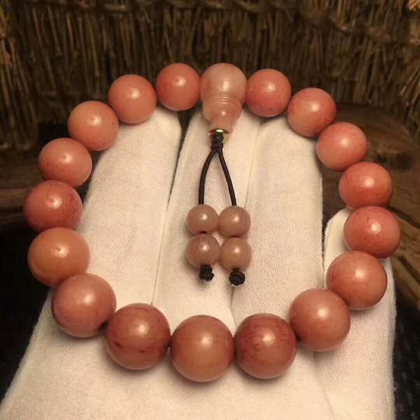 实拍大喵14mm手串骨质油亮到没朋