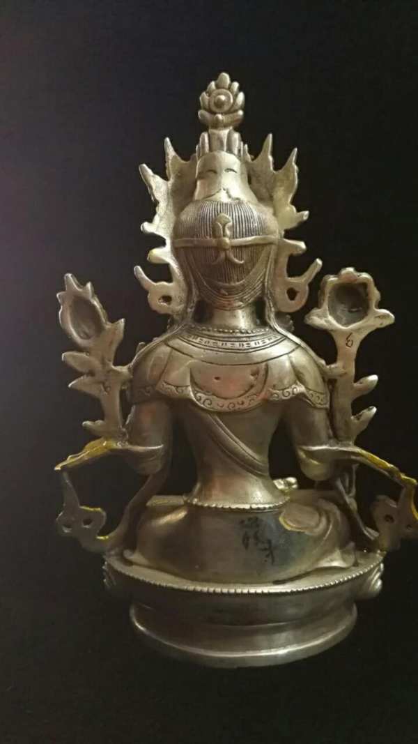 白铜流金佛像一尊尺寸见图非常大气慈祥