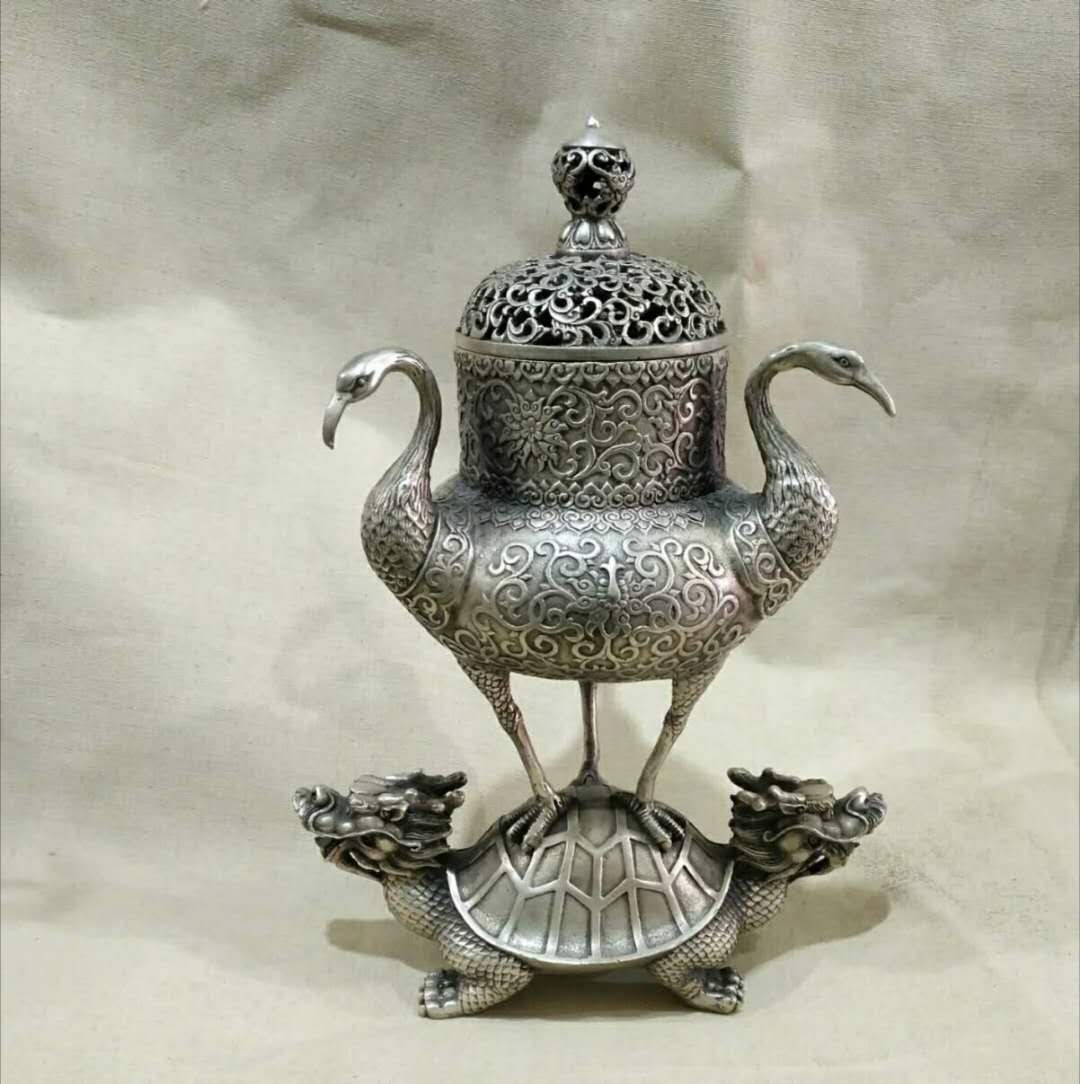 精品藏银香薰香炉一个尺寸约23