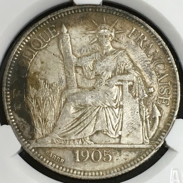 大坐洋壹圆银币 早期年份1905年造 原汁原味美品