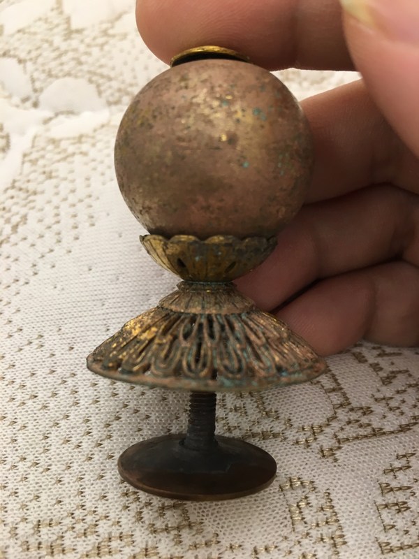 传世清代七品铜鎏金顶戴鎏金层保留尚可永久包老