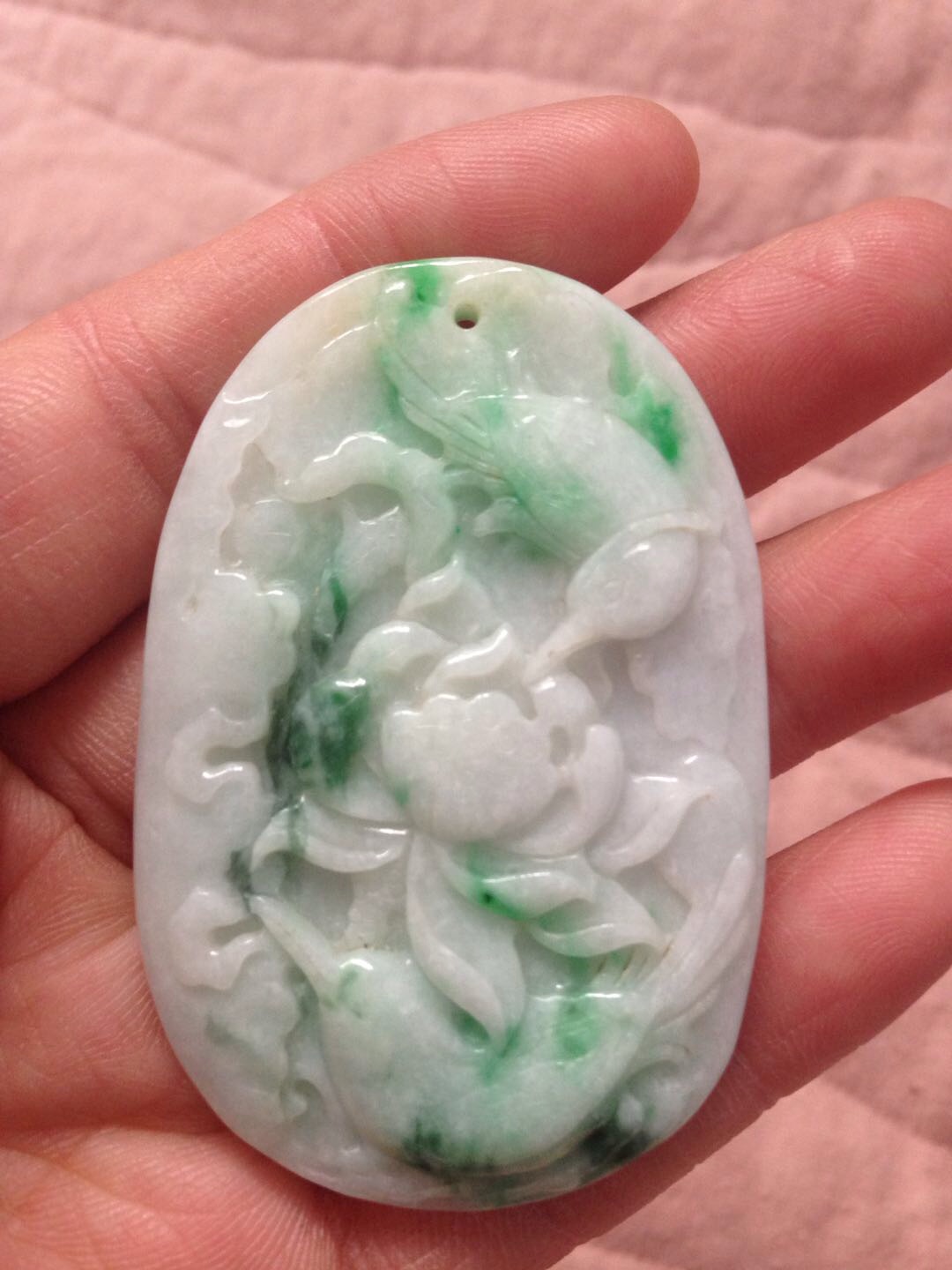 优惠优惠:翡翠一一花鸟牌子一枚