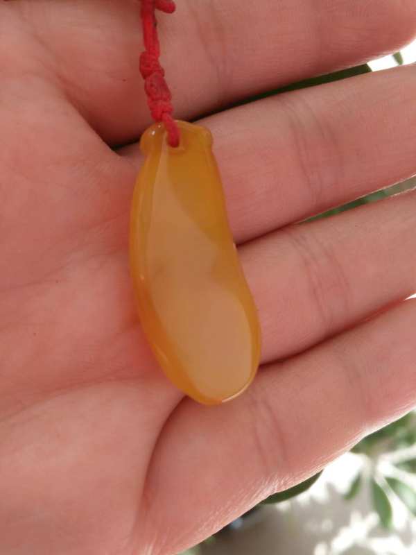 天然黄玛瑙四季豆吊坠正品保证真假_图片_价格_评级-玛瑙-爱藏网