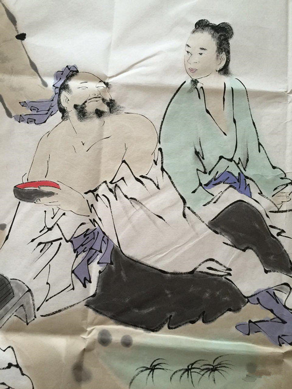 作品竹林七贤作者范曾书画大师范曾手绘竹林七