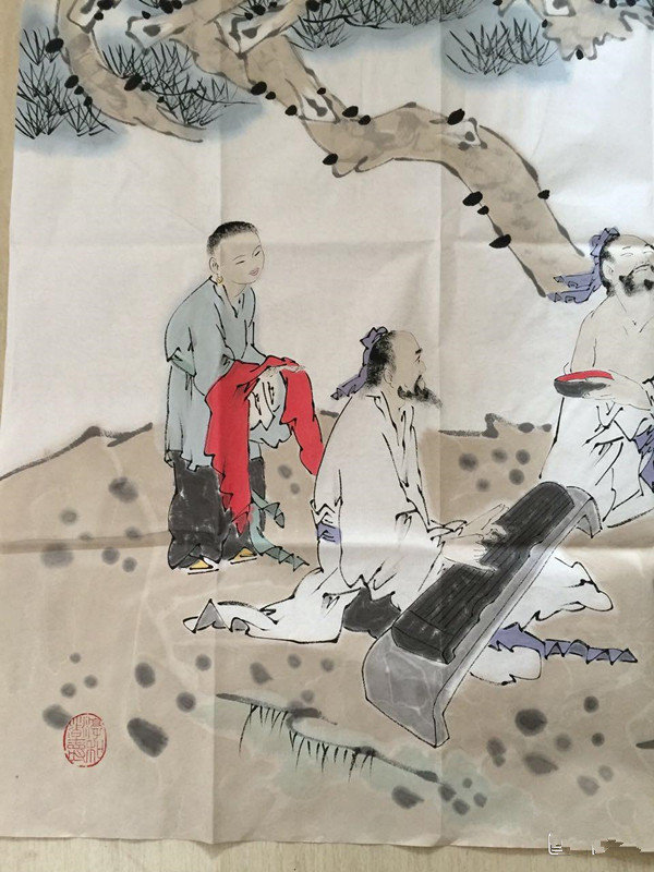 作品竹林七贤作者范曾书画大师范曾手绘竹林七