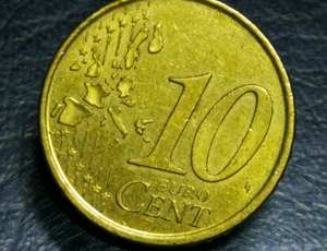 德国10欧分硬币1枚重量407g直径197