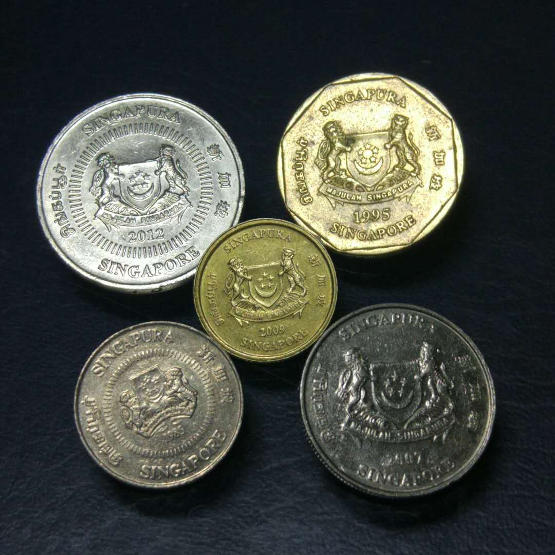 0元起拍,老版新加坡硬币一套5
