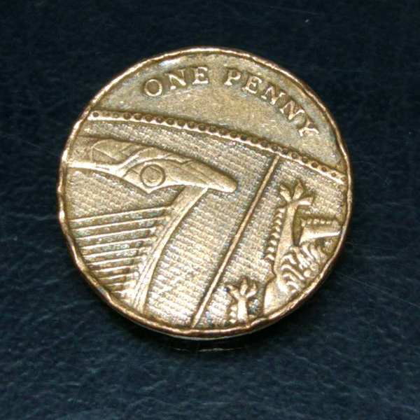 0元起拍英国新版1便士硬币1枚实物拍摄保真