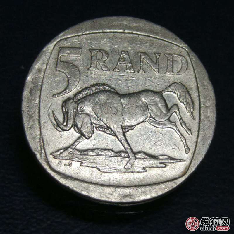 稀少南非共和国老版5元硬币一枚