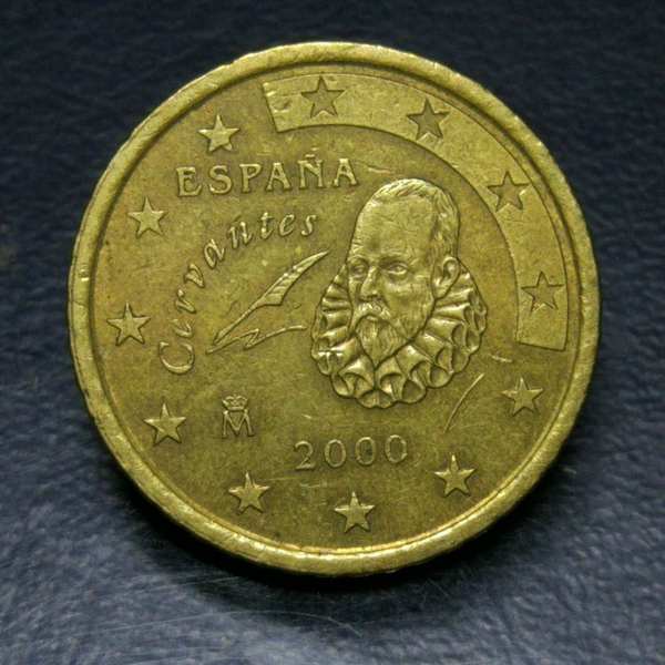 西班牙50欧分一枚保真假一赔十多拍合邮满3