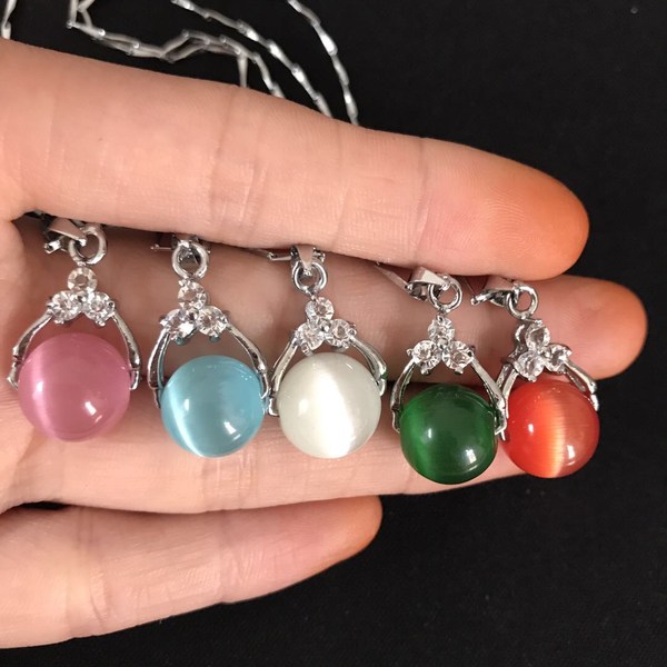 猫眼石吊坠,五种颜色可选,尺寸12,真假_图片_价格_评级-其他-爱藏网