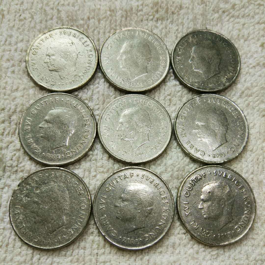 稀少瑞典古斯塔夫国王高值1克朗