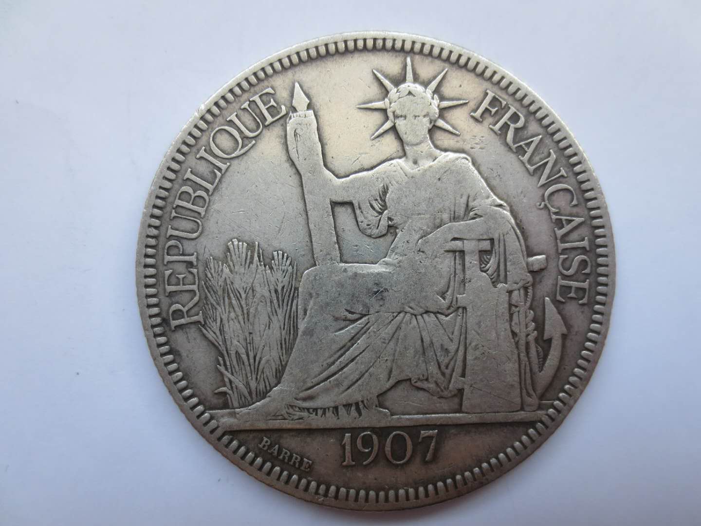 1907年坐洋壹元银币,原汁原