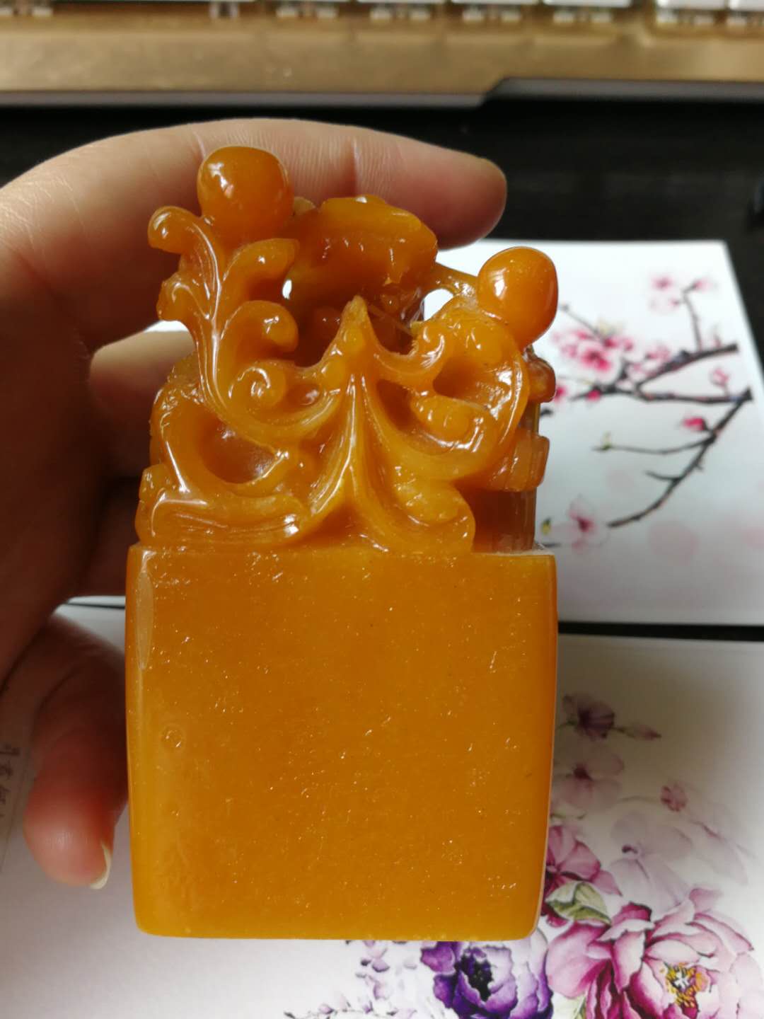 寿山石印章料篆刻龙头书画闲章尺