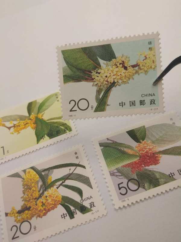 包邮邮票19956桂花一套共计4张全新保