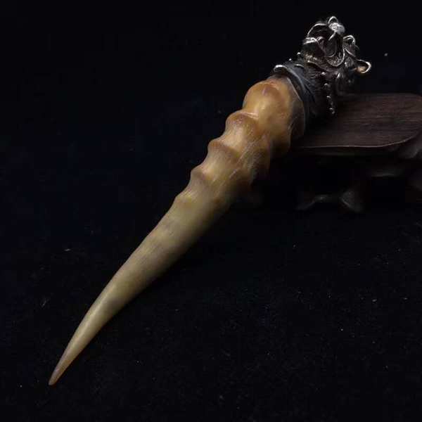 乡下收到的羚羊角保存完整宝贝尺寸长约15c