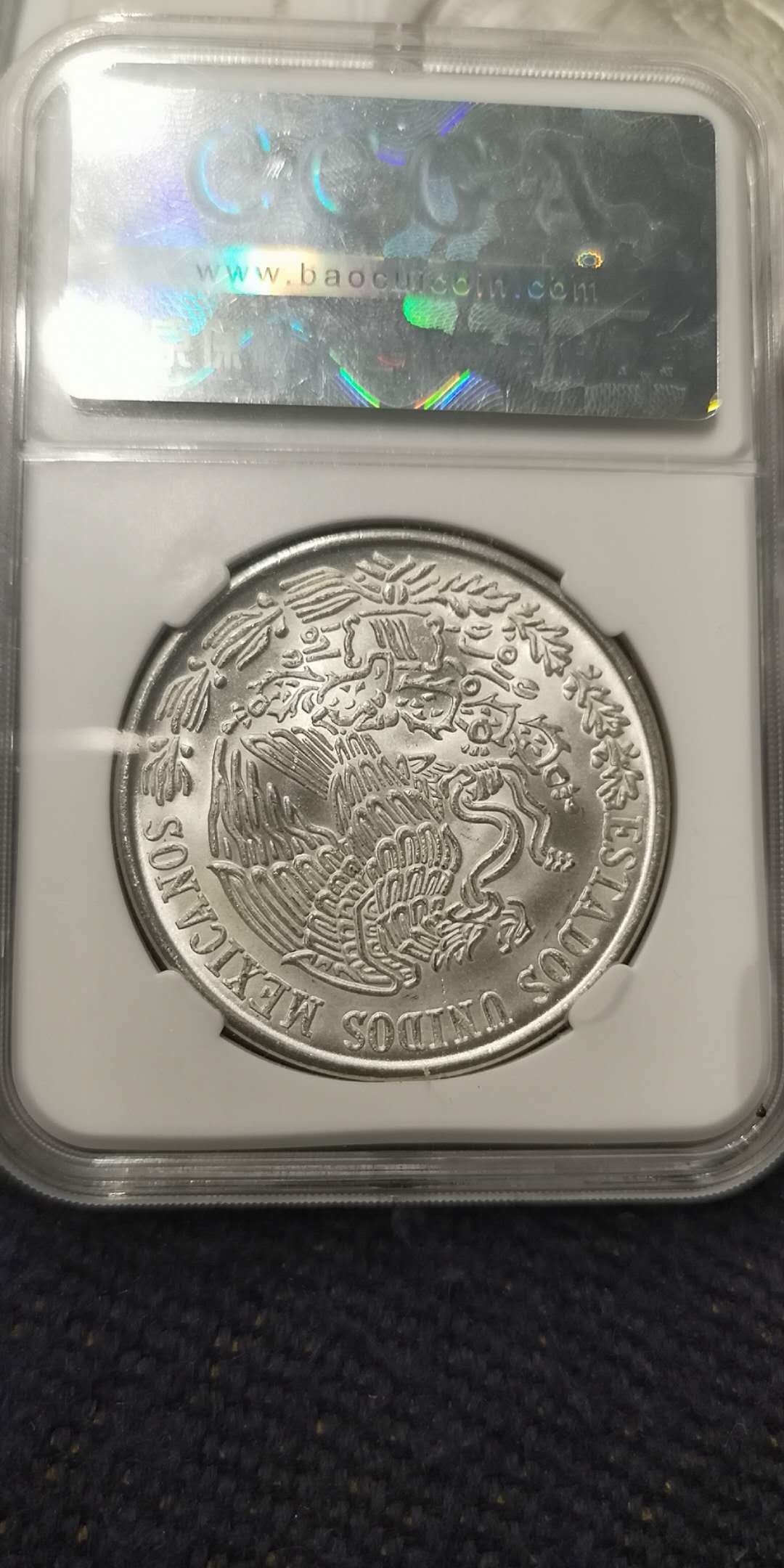 墨西哥银币100比索 保粹评