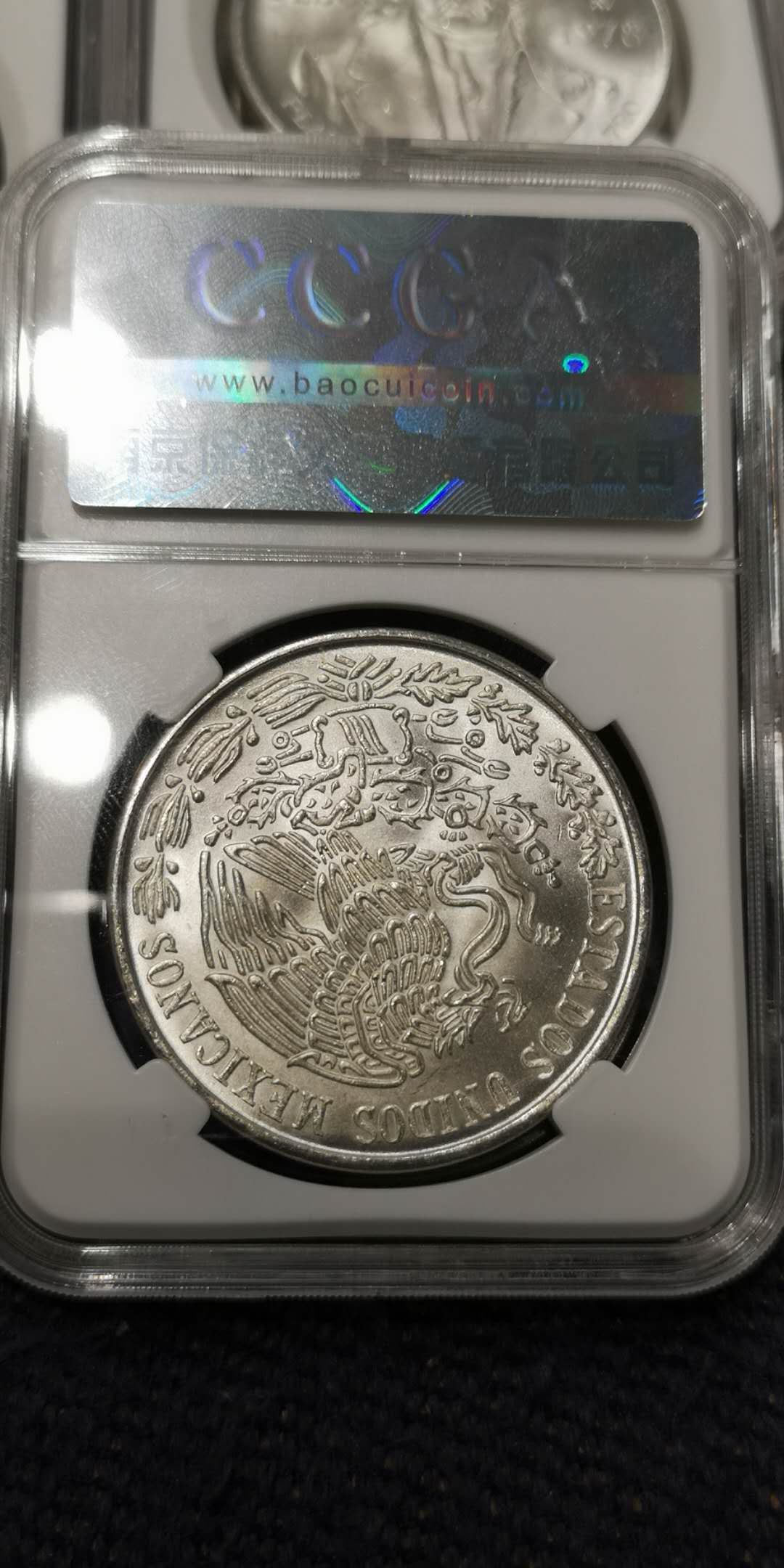 墨西哥银币100比索 保粹评