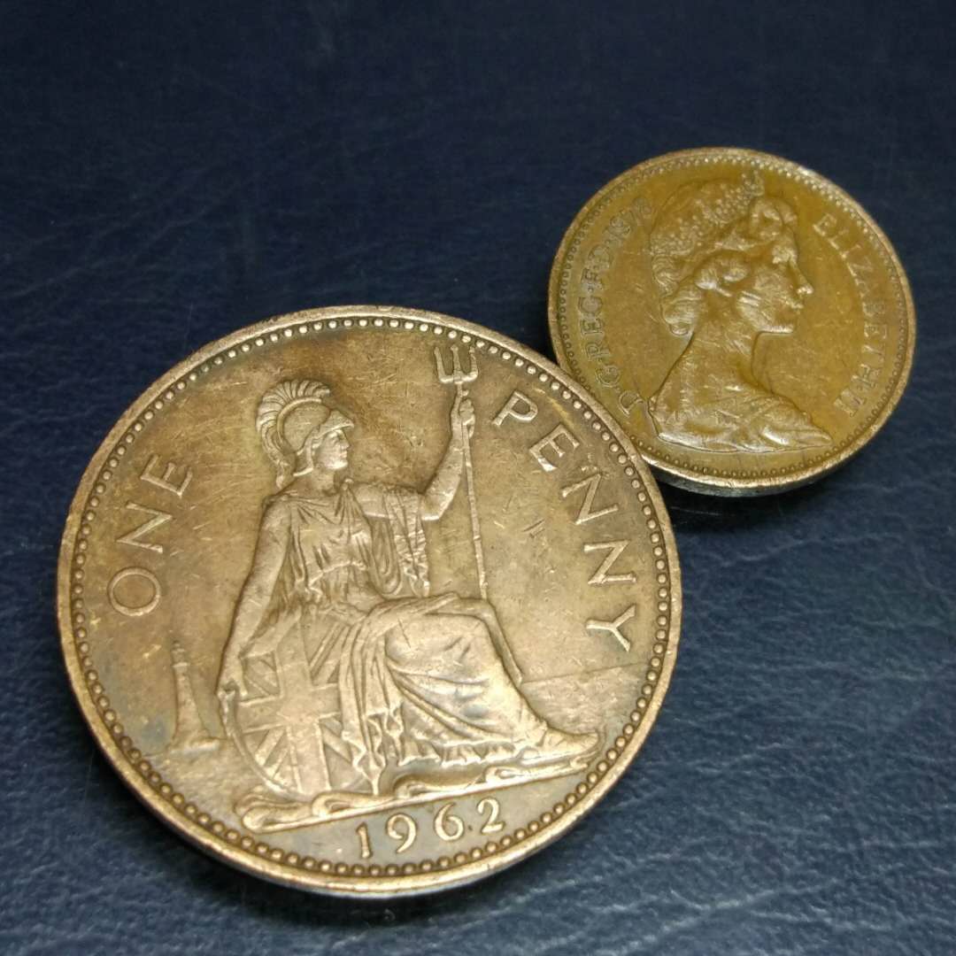 早期1962年英国大便士一枚