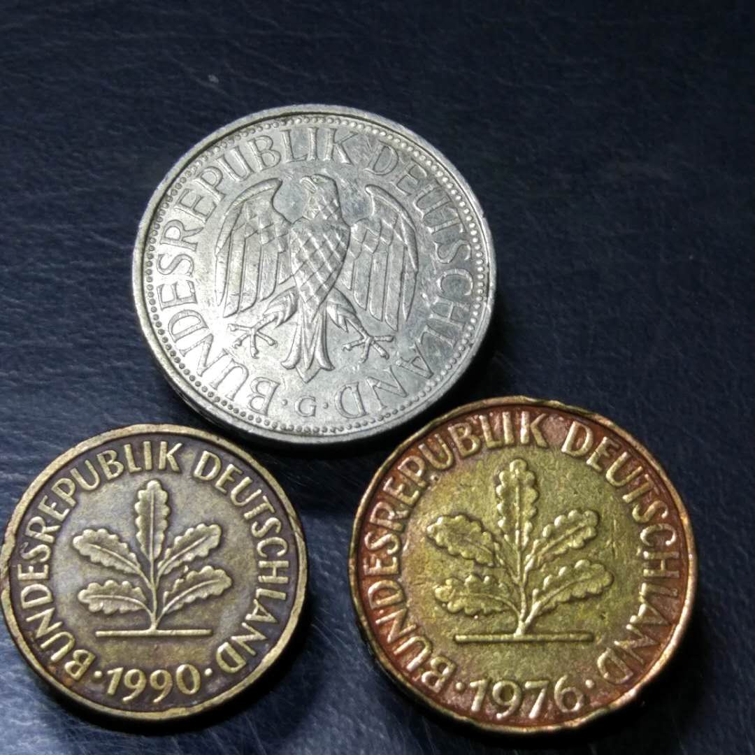 0元起拍,德国老版硬币一套3枚