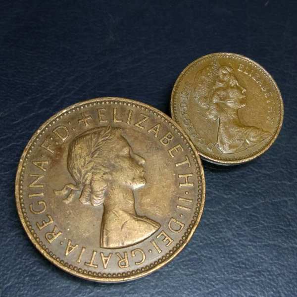 早期1963年英国大便士一枚直径31毫米多不含