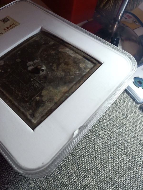 明代湖州方形铜镜尺寸92924重114g