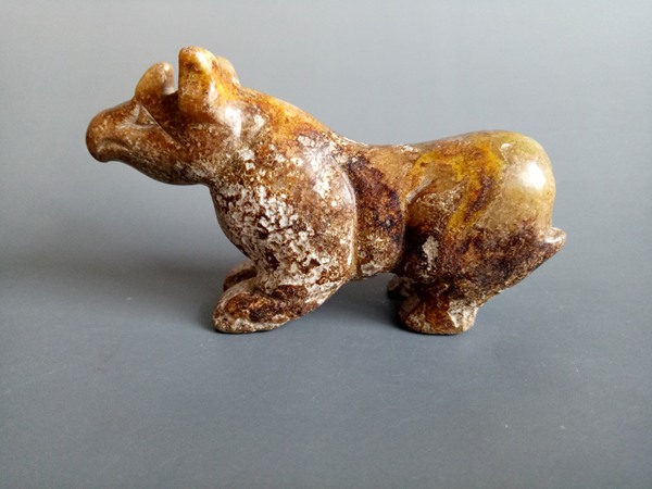a31古玉老玉犀牛神兽玉器小摆件复古收藏重量