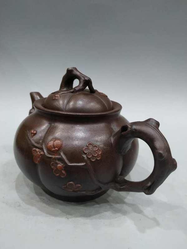 早期紫砂壶一把底款汪寅仙宜兴黄龙山原矿紫砂做