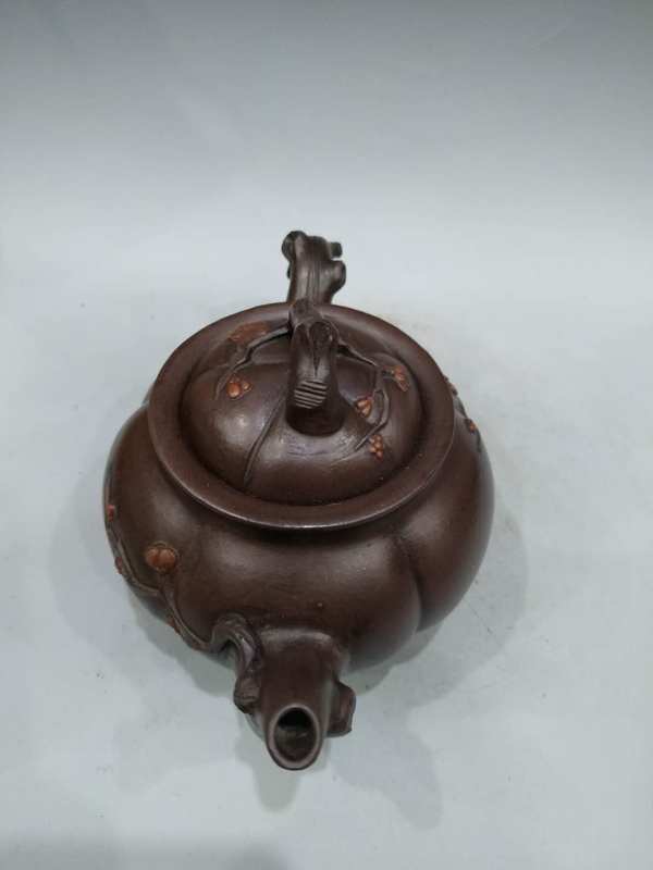 早期紫砂壶一把底款汪寅仙宜兴黄龙山原矿紫砂做