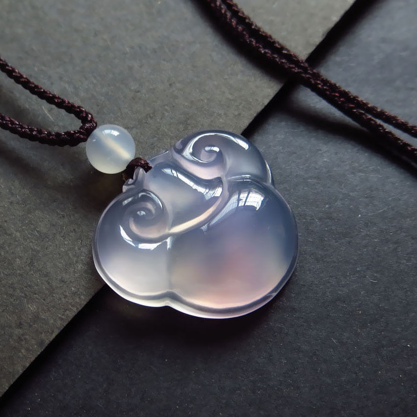 分享到: 【优质正品】冰种白玉髓水晶玉如意吊坠天然玉石项链男趴士