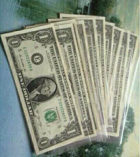 全新品相美国国父第1任总统-华盛顿头像纸币一张水印