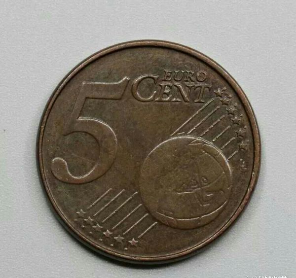 一手2元喜欢的来比利时5欧分21mm铜币一枚