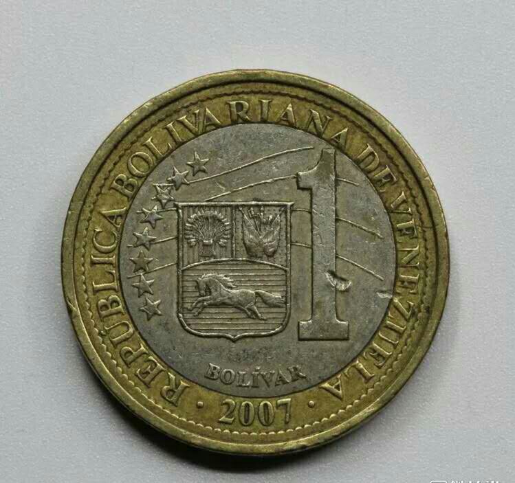 一手2元,喜欢的来! 委内瑞拉2007年 1玻利瓦