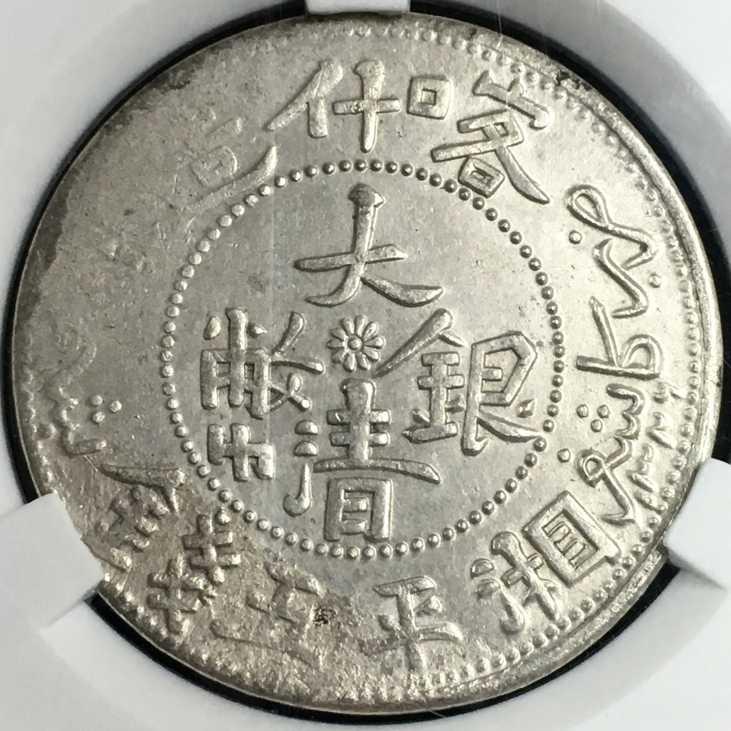 极美大清银币 喀什造 湘平五钱