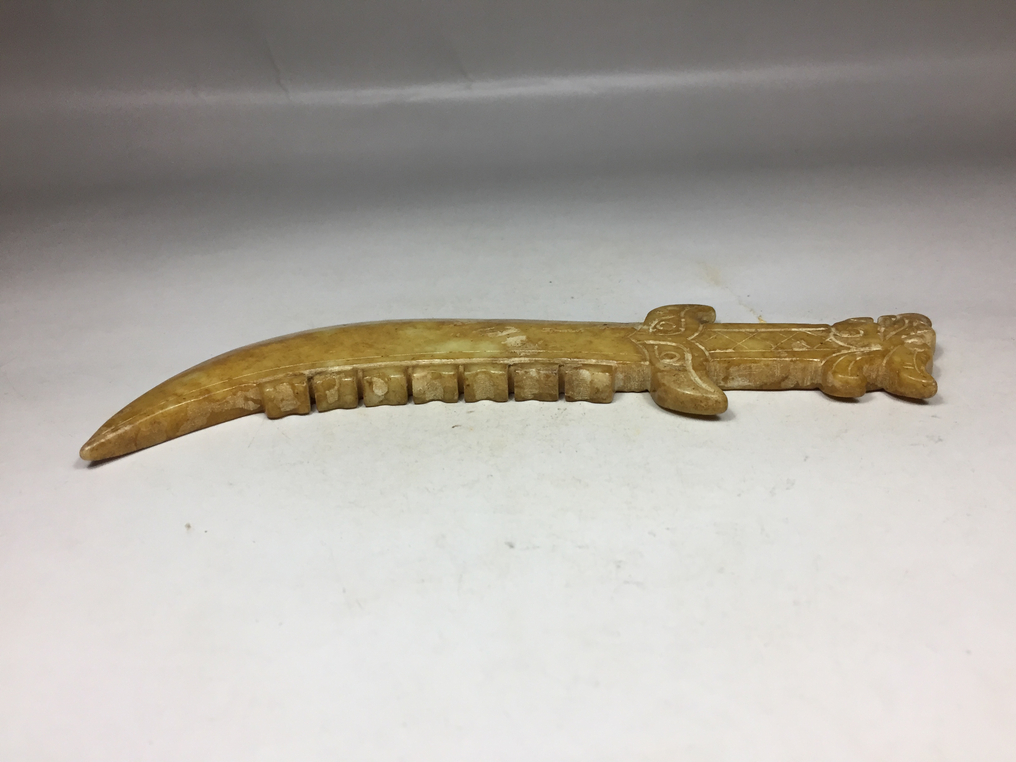 4y160 玉刀兵器玉器雕件