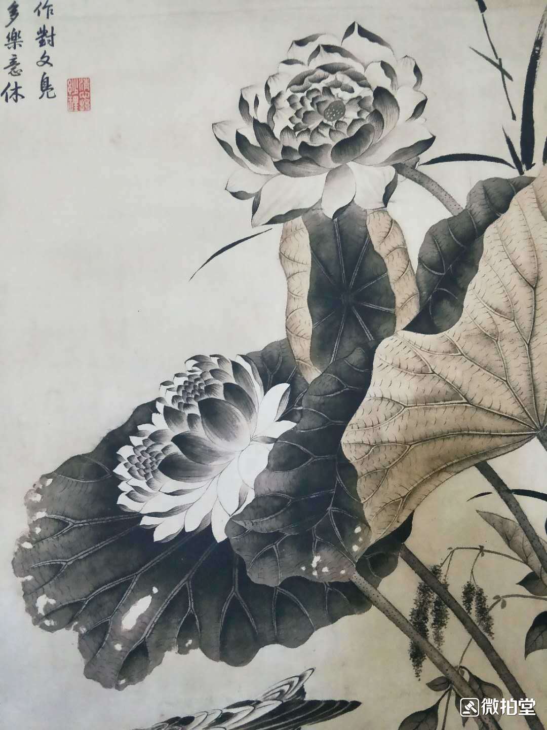 新品上拍 清 张若霭款【莲塘浴