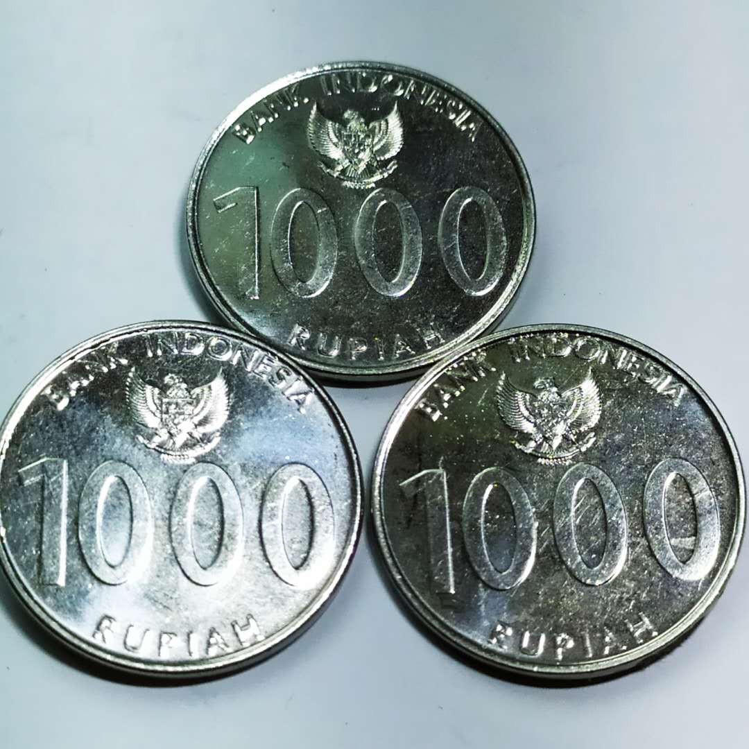 新春特惠,印度尼西亚,印尼最高值1000盾硬币一组