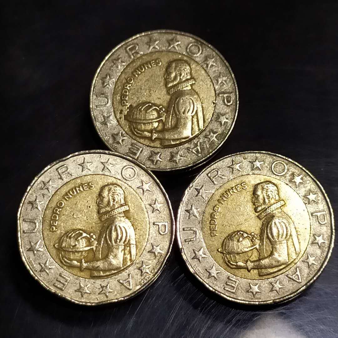 葡萄牙老版高值双色双金属硬币一