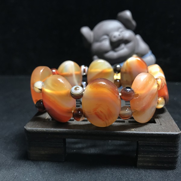 26佛教七宝天然玛瑙手链精品手串爱藏保真出品