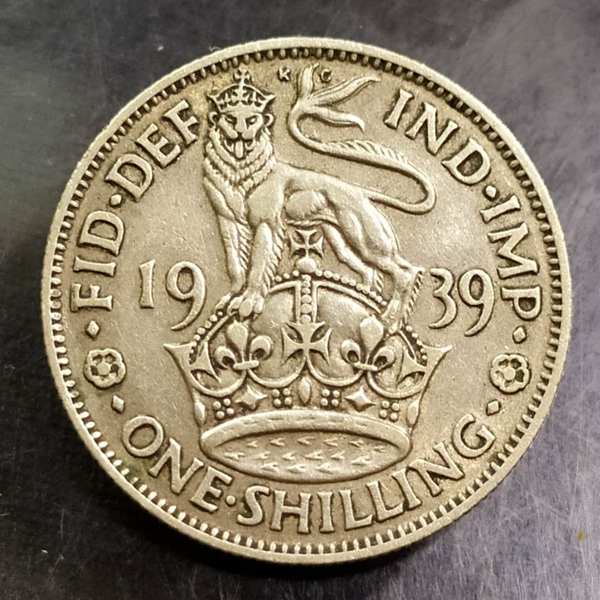 英国1939年一先令好品银币银元一枚重真假_图片_价格_评级-银元银锭