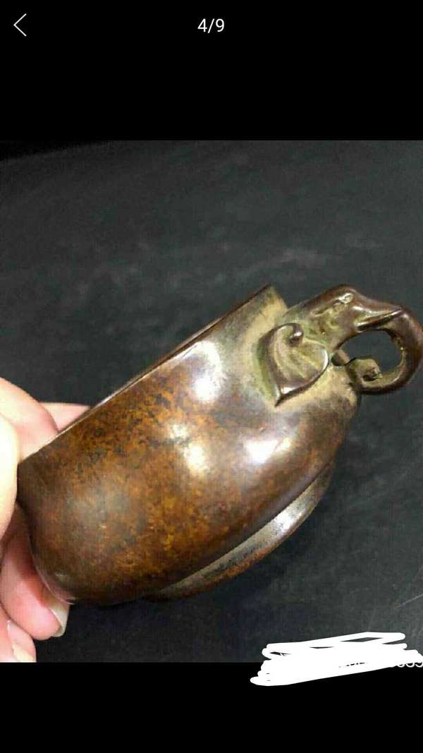 民国陈巧生制象耳炉实物尺寸如图重350克