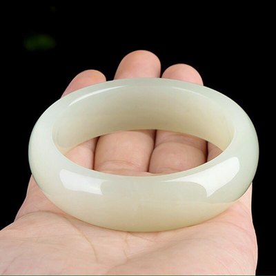 (刷单特价款,送礼盒)天然阿富汗白玉羊脂玉级手镯