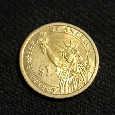 美国1美元美金自由女神总统纪念币一枚,实物拍摄如图